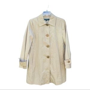 Ellen Tracy Short Trench Coat Size Large NWT